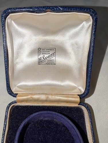 Blue faux leather - leather, box
