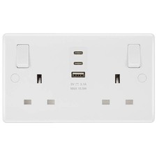 Masterplug Double 13A Switched