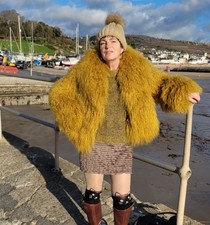 Real MONGOLIAN LAMB FUR JACKET