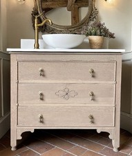 Vintage oak Vanity Sink unit
