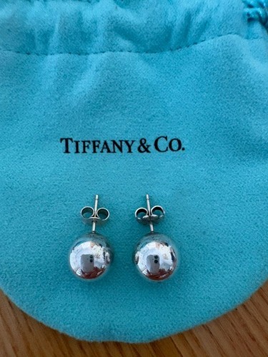 Tiffany silver ball earrings - ball,