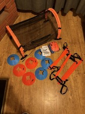Flick Urban Football Soccer Skills Trainer Tunnel Speed Ladder, Cones, Bibs, Bag
