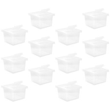 Multi-function Cricket Keeper 12Pcs Reptile Feeding Box Transparent