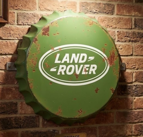 Metal wall sign land rover - metal, car