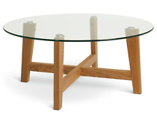  Zela Round Coffee Table - Oak | Modern Wooden Living Room Furniture