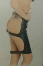 Faux Leather Backless Black