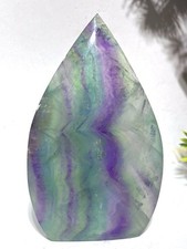 Large 193.4g, 93 X 52mm Beautiful Rainbow Fluorite Crystal Tear Drop Tower Point