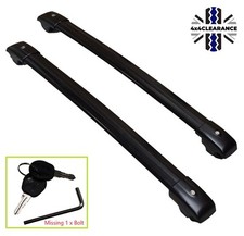 Locking Roof Cross Bar Kit for Land Rover Freelander 2 rack box black keys LR2