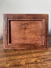 Vintage Embossed Brown Leather