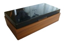 VHS Video Case Box Vintage Late 1970's Wood Holds 14 Tapes