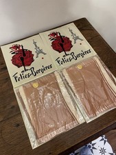 Vintage French Nylons With Leg Seam Folies bergères Unopened X 4 Size Small 1