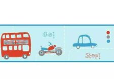 NEW Kids Wallpaper Border Boys Vehicles Transport Cars Decorline DLB07536e