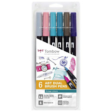 Tombow ABT Dual Brush Pen Vintage Colour Wallet (6pc)