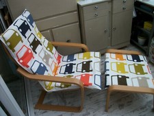  Handmade ikea poang chair/stool /cushion cover in ORLA KIELY MULTI CAR