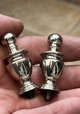 Pair Of Heavy Brass Finials