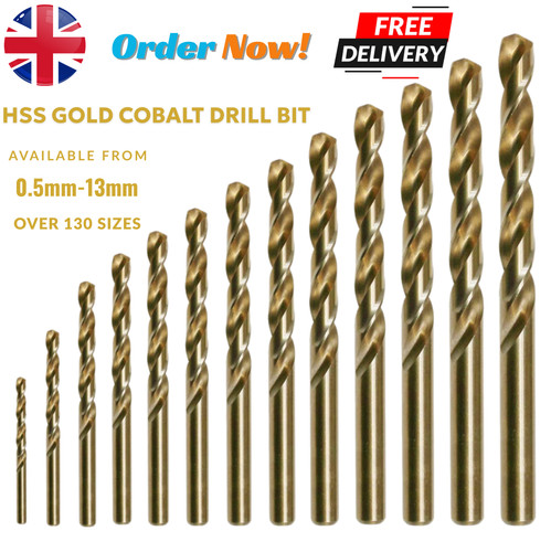 Hss gold cobalt jobber drill - cobalt,