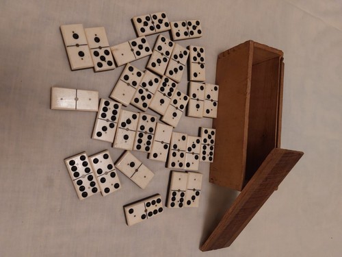 Antique domino set - domino,