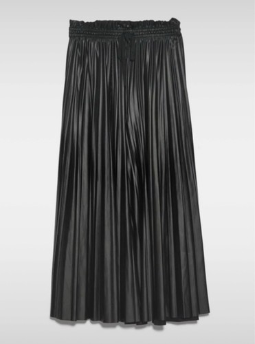 Zara black pleated wide leg