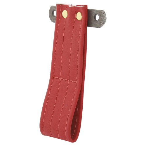 Door pull strap red vinyl - door,