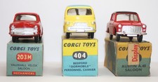 Corgi Toys - 440 Bedford Van,  203M Vauxhall Velox & 216 Austin A.40  - Original