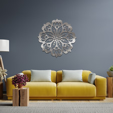 Metal Mandala Flower Wall Art