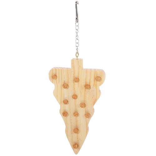 Brown wooden bird chew - brown,