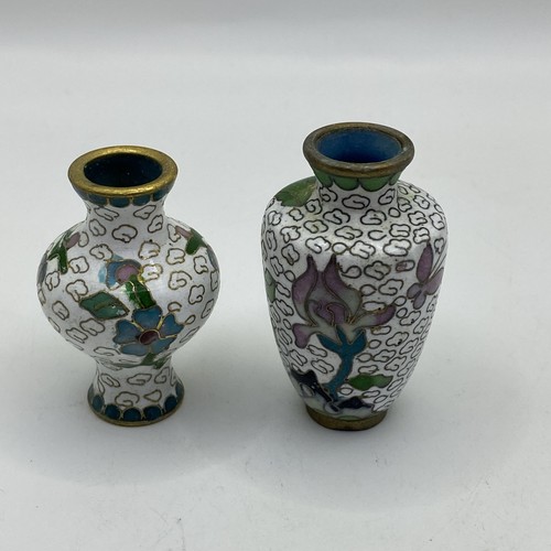 Miniture cloisonné vases - 2,