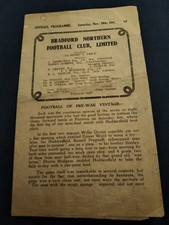VINTAGE WARTIME RUGBY LEAGUE PROGRAMME BRADFORD NORTHERN V HUDDERSFIELD (YC)1941