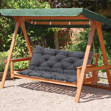 Swing Chair Garden Hammock 2/3 Seater Bench Canopy Lounger Cushion Pad Pillow