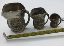 Vintage Brass Minature Toby Jugs (Set of Three)  - SEE PICTURES - LOT T140