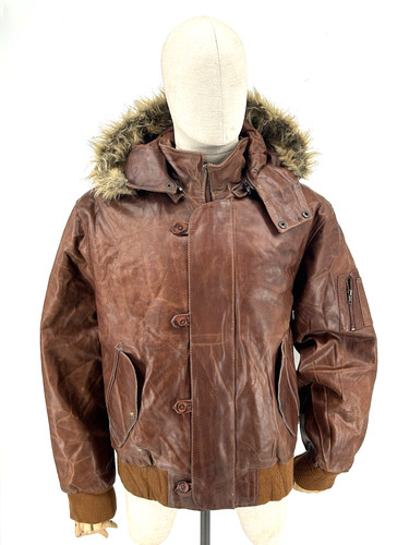 Vintage bomber jacket brown - b3,