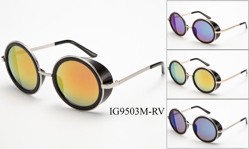 Vintage retro mirror - retro, round