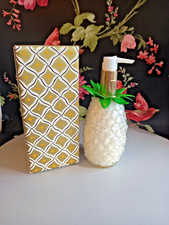 Vintage Avon Glass Pineapple Soap Dispenser With Contents ~ Boxed