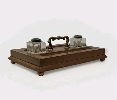 Antique wooden twin glass - twin,