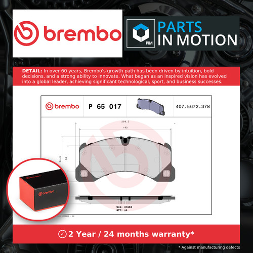 Brake pads set fits porsche - brake,