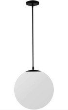 E27 Modern Globe Pendant Light, Modern Milk White Opal Glass Ball Globe Ceiling 