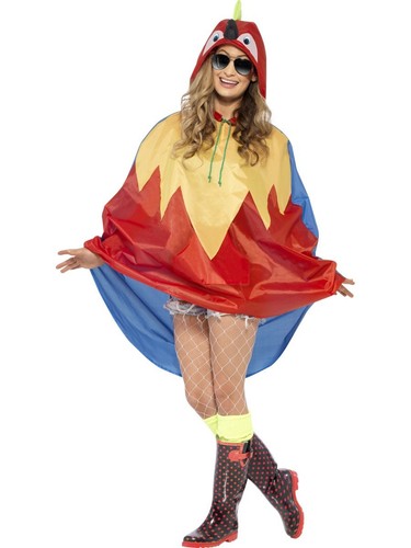 Smiffys parrot party poncho - parrot,