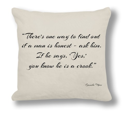 Groucho marx quote cushion - quote,