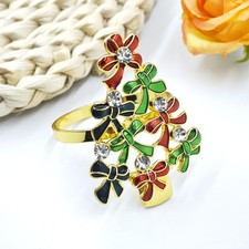 Restaurant Flower Bell Christmas Tree Napkin Ring Napkin Holder Elegant Table