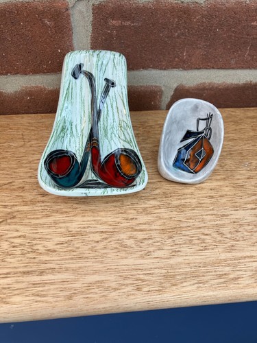 Vintage italian pottery pipe - vintage,