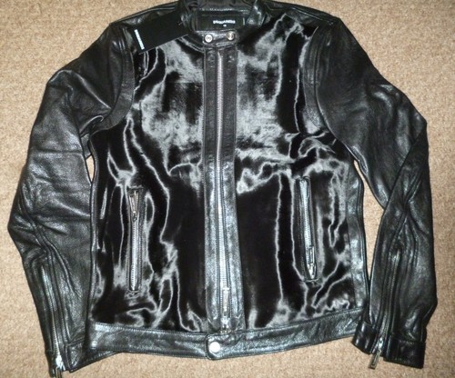 Dsquared leather jacket with - dsquared,