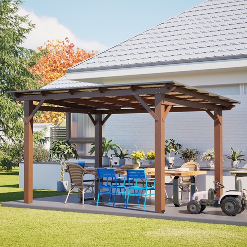 13x10ft wooden garden - wooden, gazebo