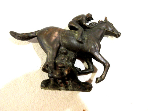 Spelter jockey riding - jockey, horse