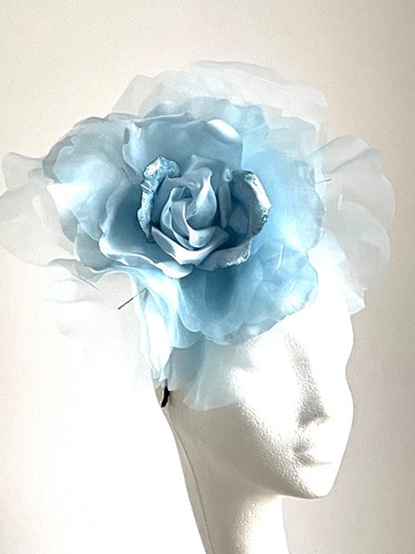 Large pale blue - flower, hat