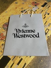 Genuine Vivienne Westwood Grey Shopping Bag/Paper Bag/Gift Bag 28 x 23 x 13cm