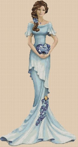 Elegant lady cross stitch - elegant,