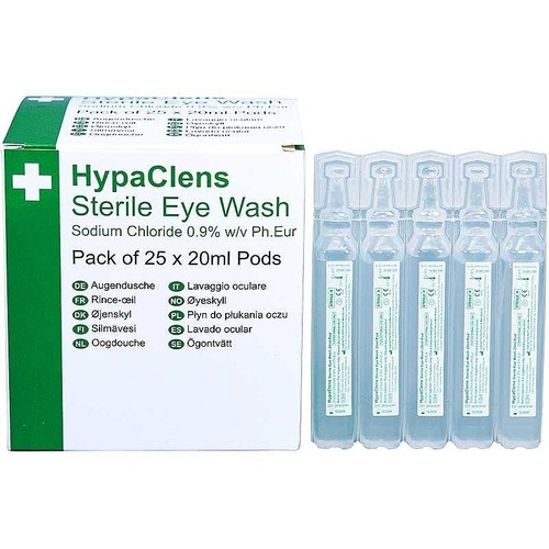 Sterile saline eye wash - eye,