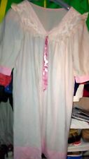 VINTAGE KEYNOTE WOMENS CHIFFON PINK BABY DOLL NIGHTGOWN