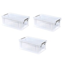 3 10L Clear Stacking Storage