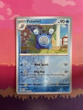 Pokemon Card Poliwhirl Pokemon 151 Reverse Holo Common 061/165 Near Mint
